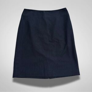 Navy pinstripe midi skirt by Banana Republic